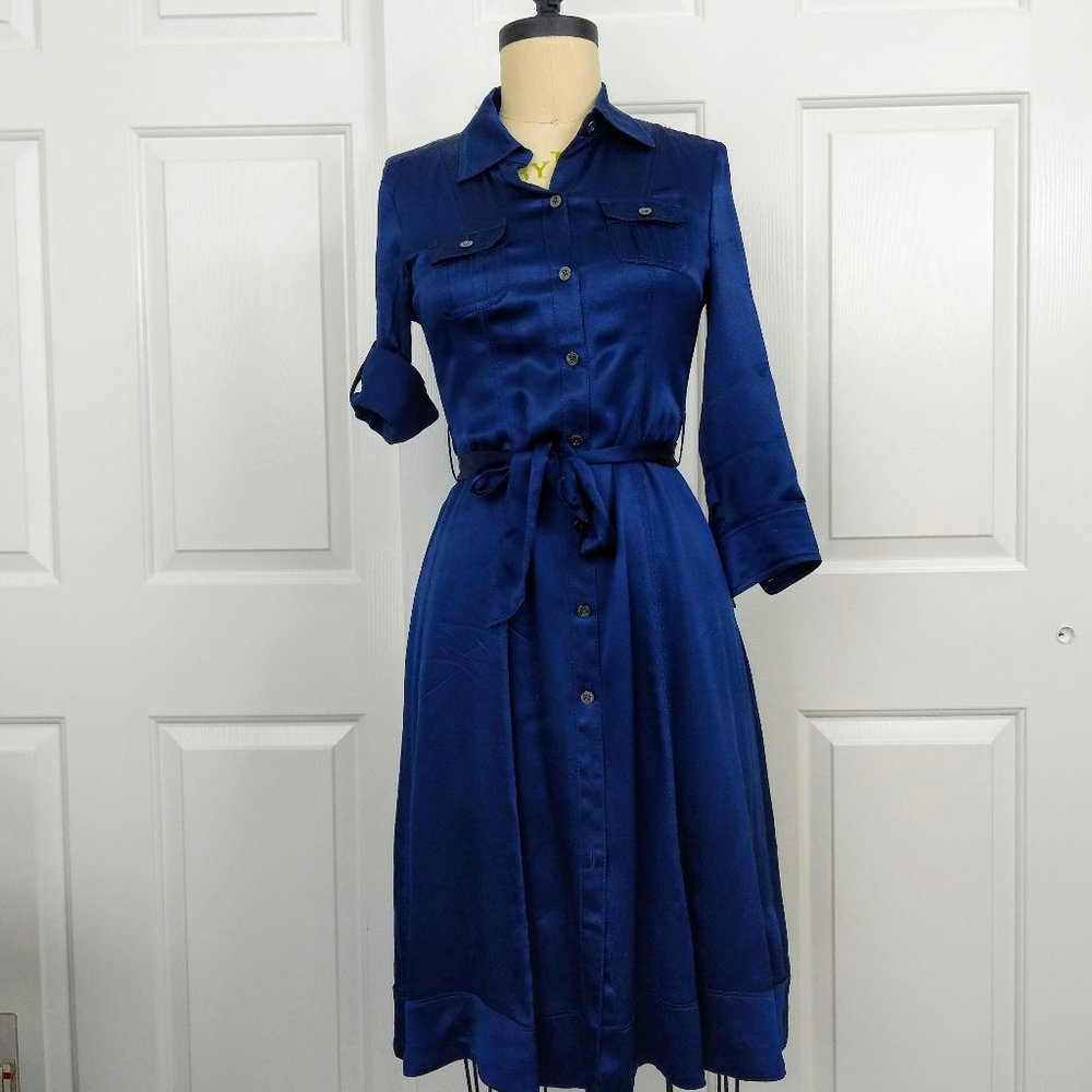 Martin+Osa Navy Silk dress Size2